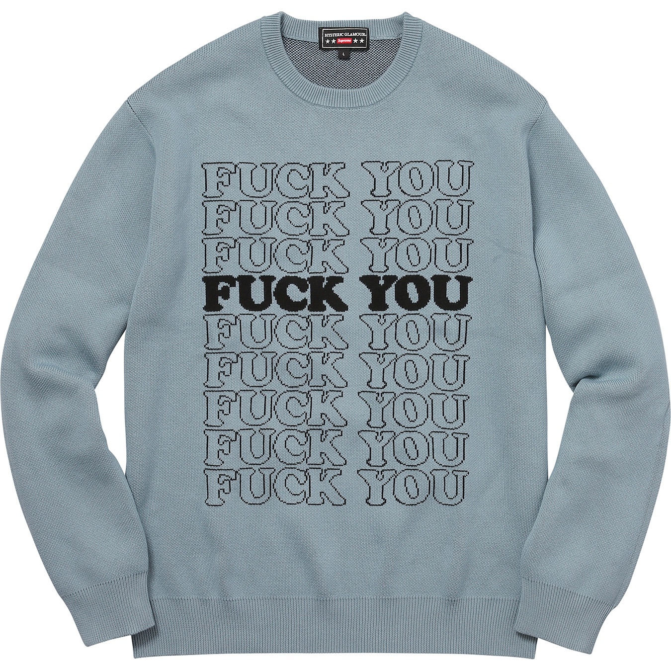 Supreme/HYSTERIC GLAMOUR Fuck You Sweater view 3